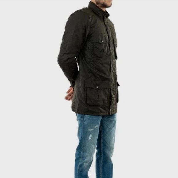 OLIVE ~ Barbour CORBRIDGE Hooded Waxed Jacket MSRP$495 Rugged Utility Style - Picture 9 of 16